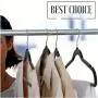 Premium Quality Velvet Hanger (Set of 50) - Ultra -Thin No Slip Velvet Suit Hangers - Swivel Hooks, Stronger Than Standard Velvet Hangers - Space Saving Clothes Hangers - Black (Renewed) Premium Quality Velvet Hanger (Set of 50) - Ultra -Thin No Slip Velvet Suit Hangers - Swivel Hooks, Stronger Than Standard Velvet Hangers - Space Saving Clothes Hangers - Black (Renewed)