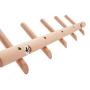 YOYAI Wood Coat Rack Wall Mounted Wall Rack with Hooks Hat Rack Towel Hanger Wood Wall Hooks Hanger with Pegs Entryway Bedroom Bathroom（Beech Wood,5 Hooks）