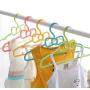 Dalkeyie 10pcs Set Childrens Bow Hanger Home Baby Clothes Hanger(Pink)