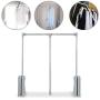 Nisorpa Pull Down Wardrobe Rail Lift Collapsible Closet Rod Aluminium Retractable Wardrobe Lift Hanger Organizer Storage System Soft Return Space Saving 35-48inch Weight Capacity 20KG/45lbs