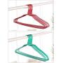 10pcs Random Color Cloth Hanger Durable Closet Coat Clothing Towel Storage Rack Closet Space Saver Drying Rack Non Slip Home Storage