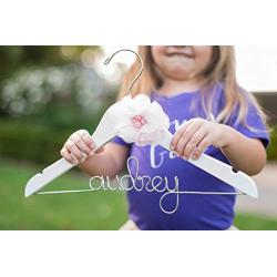 Wedding Dress Hangers - Flower Girl Hanger, Flower Girl Gifts, Wedding Hanger, Bride Hanger, Bridesmaid Gifts, Custom Name Hanger, Flower Girl Childrens Kid Hanger