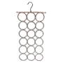 Escolourful Scarf Hanger Organizer Holder, Multifunctional Loops Scarf Tie Racks, Foldable Rope Weave Clothes Tie Hanger