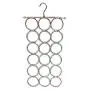 Escolourful Scarf Hanger Organizer Holder, Multifunctional Loops Scarf Tie Racks, Foldable Rope Weave Clothes Tie Hanger