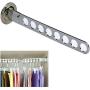 Folding Wall Mount Clothes Hanger Rack Wall Clothes Hanger Stainless Steel Clothes Hooks with Swing Arm Holder Closet Organizers and Storage?Wardrobe Organizer Wall Mounted Clothes Bar