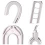 YJYdadaS 6Pcs Hanger Clothes 9 Hole Towel Hook Closet Organizer Plastic Storage Rack (Multicolor)