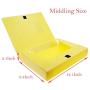H&W 3 Pack, A4 Storage Archives Cases File Boxes Plastic with Lid, Boxes File, Height 35 55 75mm,Yellow (WG3-Z5)