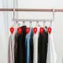 HJYPYJ Magic Hanger,PP Double Hook Folding Hanger,Space-Saving Organizer Hangers,for Balcony,Wardrobe Stable/Blue / 6 pcs HJYPYJ Magic Hanger,PP Double Hook Folding Hanger,Space-Saving Organizer Hangers,for Balcony,Wardrobe Stable/Blue / 6 pcs