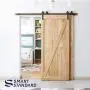 SMARTSTANDARD 6.6ft Bypass Sliding Barn Door Hardware Kit - Upgraded One-Piece Flat Track for Double Wooden Doors - Smoothly &Quietly - Easy to Install -Fit 36"-40" Wide Door Panel(J Shape Hanger) SMARTSTANDARD 6.6ft Bypass Sliding Barn Door Hardware Kit - Upgraded One-Piece Flat Track for Double Wooden Doors - Smoothly &Quietly - Easy to Install -Fit 36"-40" Wide Door Panel(J Shape Hanger)