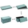 B FSOBEIIALEO Folding Storage Ottoman, Long Shoes Bench, Flannelette Footrest Stool Seat 31.5"x15.7"x15.7" (Teal, Large) B FSOBEIIALEO Folding Storage Ottoman, Long Shoes Bench, Flannelette Footrest Stool Seat 31.5"x15.7"x15.7" (Teal, Large)