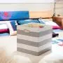 Posprica Storage Bins Storage Cubes, 13×13 Fabric Storage Boxes Foldable Baskets Containers Drawers for Nurseries,Offices,Closets,Home Décor - 4pcs,Grey-White Striped Posprica Storage Bins Storage Cubes, 13×13 Fabric Storage Boxes Foldable Baskets Containers Drawers for Nurseries,Offices,Closets,Home Décor - 4pcs,Grey-White Striped