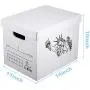 SEMAXE Stroage Carton Boxes with Lift-Off Lid，Portadle File Storage Tape-Free Assembly Moving Boxes, 10-Pack,14" x 11" x 10"