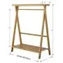 ZHHL Coat Racks, 3 in 1 Fashion Floor-Standing Clothes Stand Multifunction Storage Racks Hangers Bedroom Clothes Rack Bamboo Arts Wardrobe Shoe Rack (Size : 110x45x145CM)