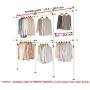 PRINCE HANGER PHUS-0072, 1-Touch Triple 2-Tier Adjustable, Heavy Duty 38mm-Diameter Vertical Pole Clothing Rack, White PRINCE HANGER PHUS-0072, 1-Touch Triple 2-Tier Adjustable, Heavy Duty 38mm-Diameter Vertical Pole Clothing Rack, White