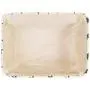 White Star Canvas Storage Basket Boxes for Household Storage with Blue Stars. 16.5in x 12.5in x 7.5in