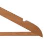 NAHANCO SL70017WB20 17" Slim Line Space Saving Wooden Suit Hanger with Pant Bar (Pack of 20) Natural
