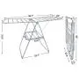 SONGMICS Clothes Drying Rack, with Bonus Sock Clips, 100% Stainless Steel Gullwing Space-Saving Laundry Rack, Foldable for Indoor and Outdoor Use, Sliver ULLR51SV