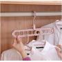 10pcs Random Color Multi-Function Space Saver Wonder Magic Clothes Hanger Closet Racks Organizer Wardrobe Coat Dress Hooks