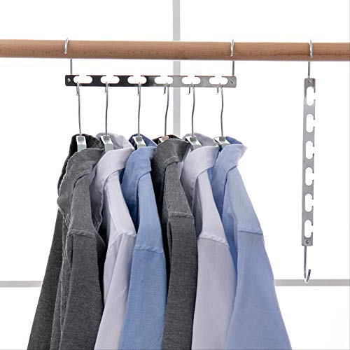 KIPB 6 Hole Shirts Clothes Hanger Holders Multifuction Save Space Non-Slip Clothing Organizer Practical Racks Hangers for Clothes