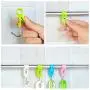 shengyuze Hooks & Hangers 4 Pcs Colorful Windproof Pipe Hanger Clips Laundry Drying Clamps Household Tools for Home - Pink