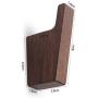 Pack of 4, Simple Style, Natural Black Walnut Wood Coat Hooks, Wall Mounted Modern Single Organizer Hangers, Wooden Hook Handmade Craft Clothes Hat Hanger Towel Umbrella Rack