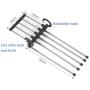 5pcs Random Color 5 in 1 Multifunctional Stainless Steel Tie Belt Pants Clothes Hanger Folding Space Saving Closet Organizer Storage Rack