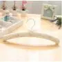 10 Pcs Top Grade White Cotton Fabric Padded Clothes Hanger Rack with Bowknot, Anti-Slip Dress Shirts Hanger with Embroidery