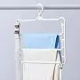 Multi Layers Trousers Hanger,Clothes Pants Hangers, Trouser Hangers,3 Layers Multifunctional Closet Hanger Swing Arm Space Save Closet Storage Organizer for Scarf, Trouser(Grey)