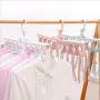 Mitlife Clothes Hangers Space Saving 8 in 1 Plastic Hangers Multi-Function Creative Folding Hangers Magic Clother Hangers Organizer in Wardrode Adjustable Drying Rack (White)