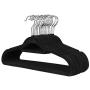 Adumly 100PCS 360 Degree Non Slip Velvet Clothes Suit/Shirt/Pants Velvet Hangers Black