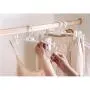 Yuqianjin 10-Pack Suit Hangers with Clips, Space Saving Clothes Hangers 14 Inch (Color : Pink)