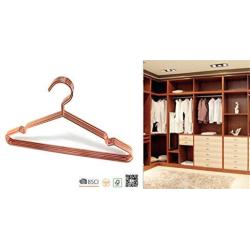 KOOBAY Top 17" Rose Copper Gold Shiny Steel Wire Clothes Hanger Non Slip Shoulders for Shirts,Coat,Slacks Storage & Display (10 Ps/Lot)