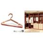 KOOBAY Top 17" Rose Copper Gold Shiny Steel Wire Clothes Hanger Non Slip Shoulders for Shirts,Coat,Slacks Storage & Display (10 Ps/Lot)