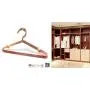 KOOBAY Top 17&quot Rose Copper Gold Shiny Steel Wire Clothes Hanger Non Slip Shoulders for Shirts,Coat,Slacks Storage & Display (10 Ps/Lot)