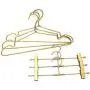 KOOBAY 10Pack 11.8" Aluminium Gold Finish Stainless Bottom Adjustable Clips Pants Skirt Trousers Clothes Metal Hangers KOOBAY 10Pack 11.8" Aluminium Gold Finish Stainless Bottom Adjustable Clips Pants Skirt Trousers Clothes Metal Hangers