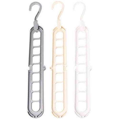 Milue 3D Space Saving Magic Clothes Hanger With Hook Cabinet Organizer 360 Rotation