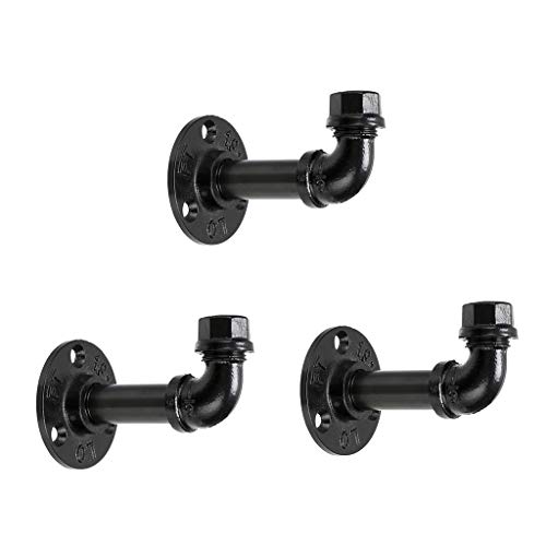 Sumnacon 3 Pcs Industrial Pipe Coat Hook Racks - Heavy Duty Rustic Clothes Towel Holder Hanger, Wall Mounted With Hardware For Home, Office, Electroplated Black Finish Sumnacon 3 Pcs Industrial Pipe Coat Hook Racks - Heavy Duty Rustic Clothes Towel Holder Hanger, Wall Mounted With Hardware For Home, Office, Electroplated Black Finish