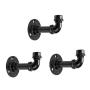 Sumnacon 3 Pcs Industrial Pipe Coat Hook Racks - Heavy Duty Rustic Clothes Towel Holder Hanger, Wall Mounted With Hardware For Home, Office, Electroplated Black Finish Sumnacon 3 Pcs Industrial Pipe Coat Hook Racks - Heavy Duty Rustic Clothes Towel Holder Hanger, Wall Mounted With Hardware For Home, Office, Electroplated Black Finish