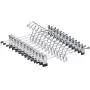 Amber Home Heavy Duty Chrome Metal Add on Hanger Stackable Hanger Multi Pants Clothes Hanger with Clips Set of 12 Amber Home Heavy Duty Chrome Metal Add on Hanger Stackable Hanger Multi Pants Clothes Hanger with Clips Set of 12