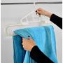 Home-X Expanding Hanger, Extendable Plastic Hanger for Heavy Clothes, Blankets, Towels, Duvets, and Accessories, Adjustable Hanger-18.5” to 30”W