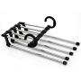 5PC Random Color Multi-Functional 5 in 1 Stainless Steel Wardrobe Magic Hanger Pants Rack Shelves Durable Room Clothes Hanger Decoration