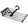 5PC Random Color Multi-Functional 5 in 1 Stainless Steel Wardrobe Magic Hanger Pants Rack Shelves Durable Room Clothes Hanger Decoration