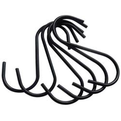 HOMANDA Pack of 20 Small Size Black Multifunction S Shape Metal Kitchen Pot Pan Hanger Clothes Towel Hook