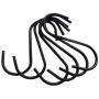 HOMANDA Pack of 20 Small Size Black Multifunction S Shape Metal Kitchen Pot Pan Hanger Clothes Towel Hook
