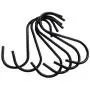 HOMANDA Pack of 20 Small Size Black Multifunction S Shape Metal Kitchen Pot Pan Hanger Clothes Towel Hook