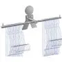 Amytalk Clothes Hangers Storage Stacker Rack Holder Organizer, Wall Mounted, Adhesive or Drilling Installation, 304 Stainless Steel (1 Layer)
