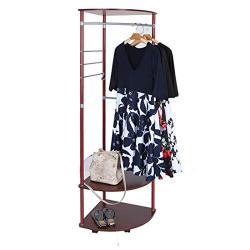 Multifunctional Coat Rack Fashion Creative Durable Sturdy Hanger Floor Indoor Clothes Rack, Shipped from The US (Wine, 68.5 x 17.7 x 17.7 inches)