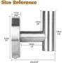 Bathroom Towel Hooks, 4 Pack Coat Hook Round Wall Hooks for Cabinet Closet Door, Heavy Duty Robe Hook, Two Ways to Install (Drill and Adhesive) for Bath Bedroom Kitchen Garage Hotel Bathroom Towel Hooks, 4 Pack Coat Hook Round Wall Hooks for Cabinet Closet Door, Heavy Duty Robe Hook, Two Ways to Install (Drill and Adhesive) for Bath Bedroom Kitchen Garage Hotel