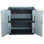 Rubbermaid Double-Door Storage Cabinet, 18" D x 36" W x 37" H, Gray/Black, FG708500MICHR