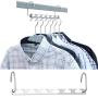 Miseku 1pcs Clothes Hanger Multifunctional 6 Hole Drying Rack Organizer with Hook Suit Hangers